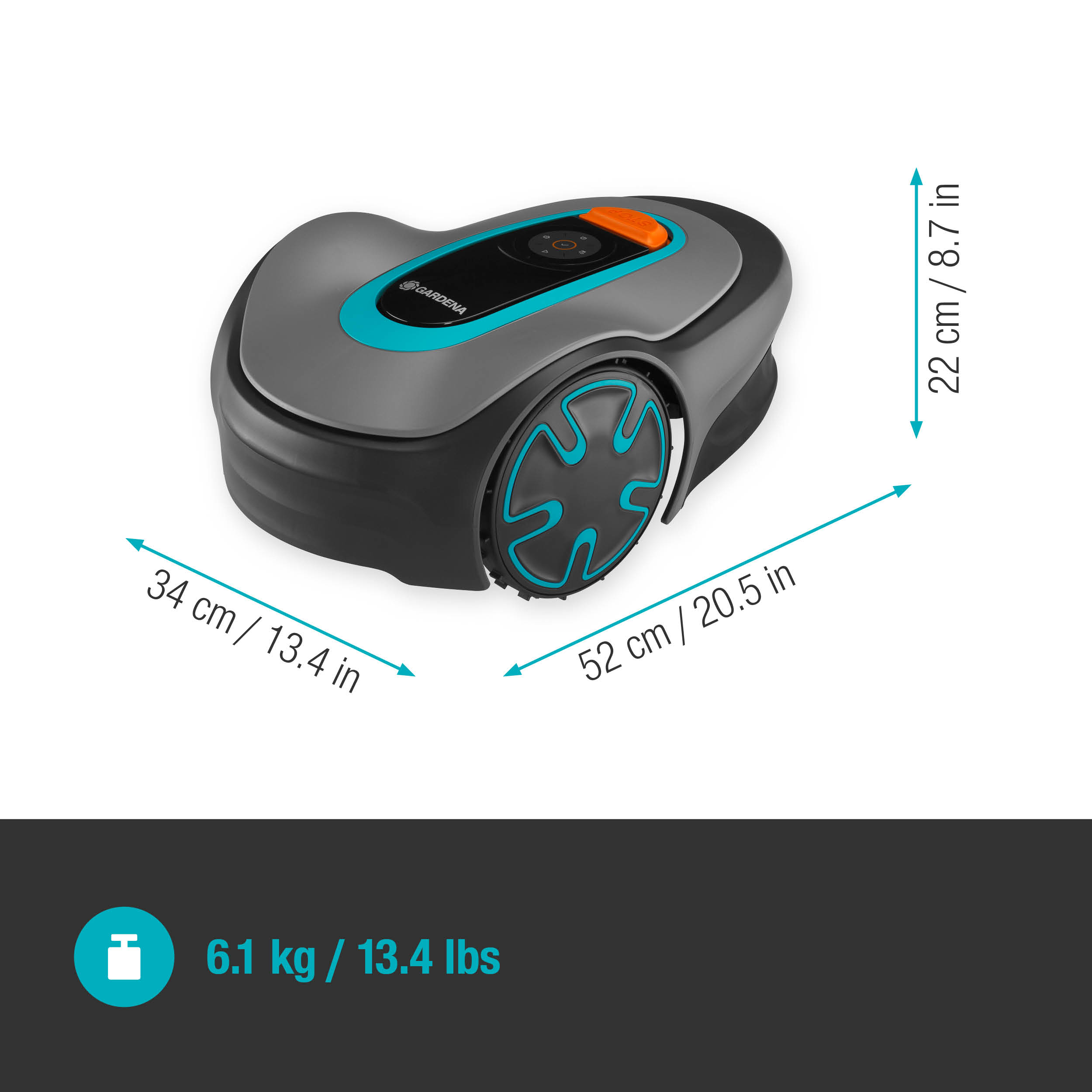 Gardena robotfűnyírók - Gardena SILENO minimo 500 Robotfűnyíró  A GARDENA SILENO minimo 500 robotfűnyíró akár 500 m²-es kertek gondozására