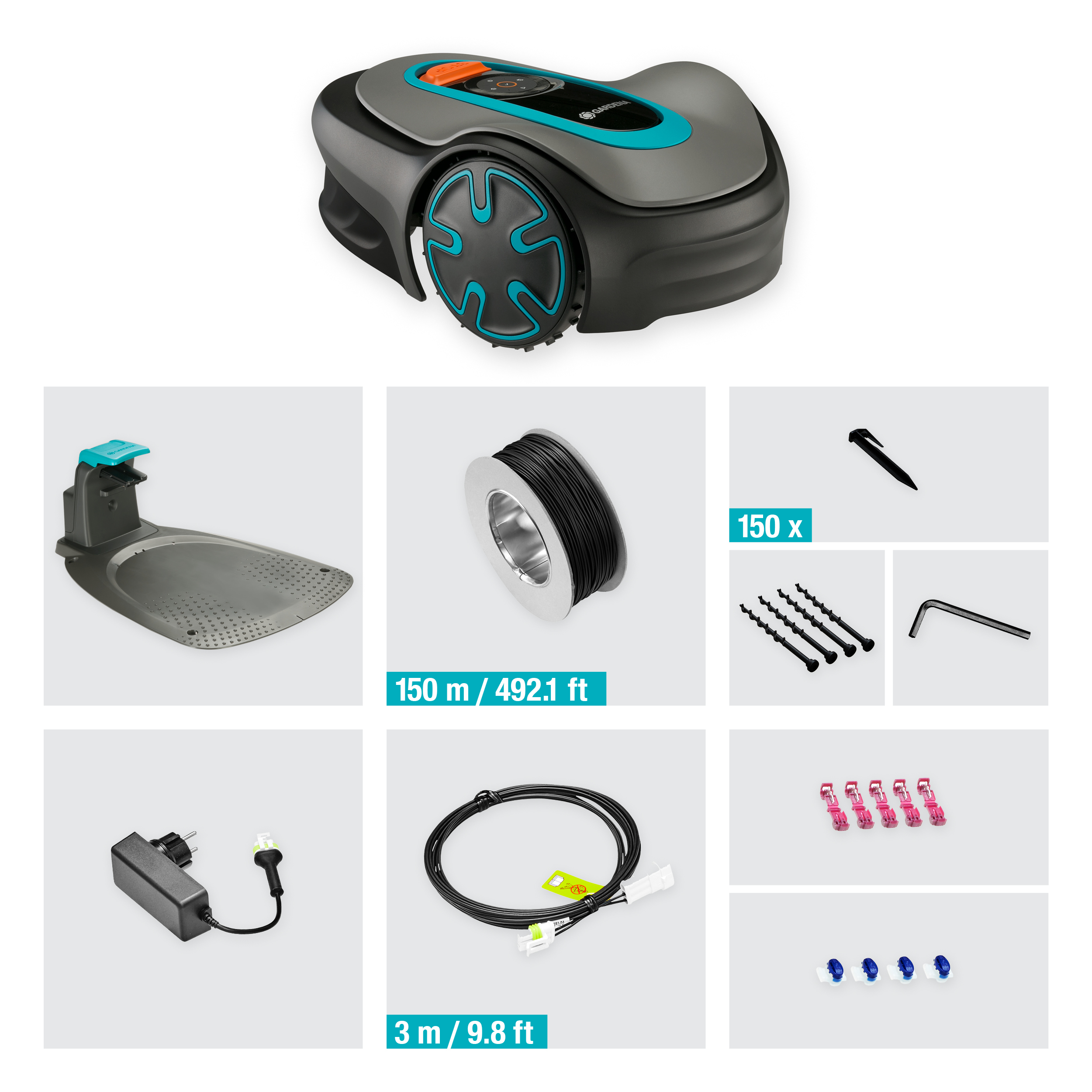 Gardena robotfűnyírók - Gardena SILENO minimo 500 Robotfűnyíró  A GARDENA SILENO minimo 500 robotfűnyíró akár 500 m²-es kertek gondozására