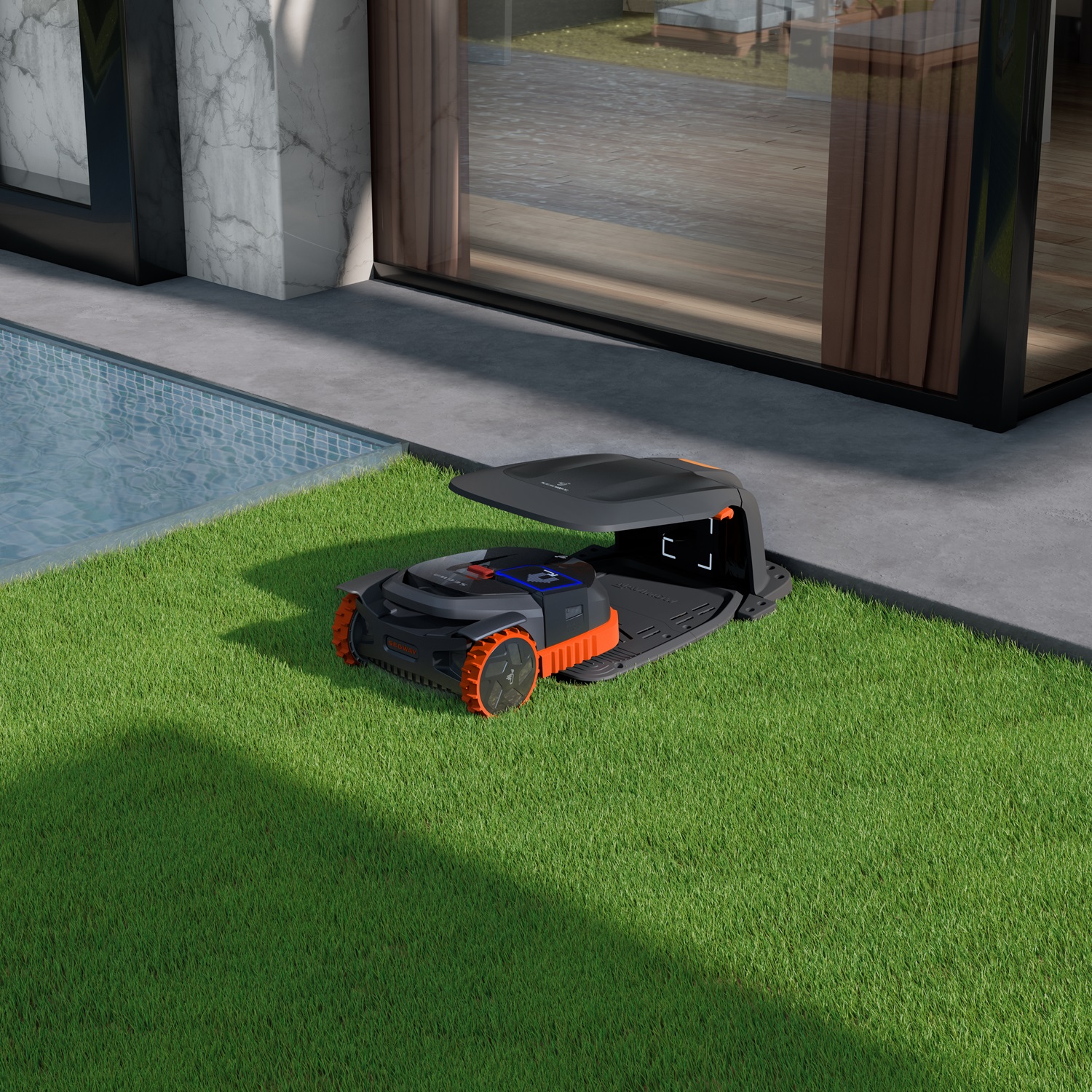 Segway robotfűnyírók - Segway Navimow X330E  Vezeték nélküli Navimow X3 robotfűnyíró 3500 m²-ig, EFLS 3.0 navigációval,