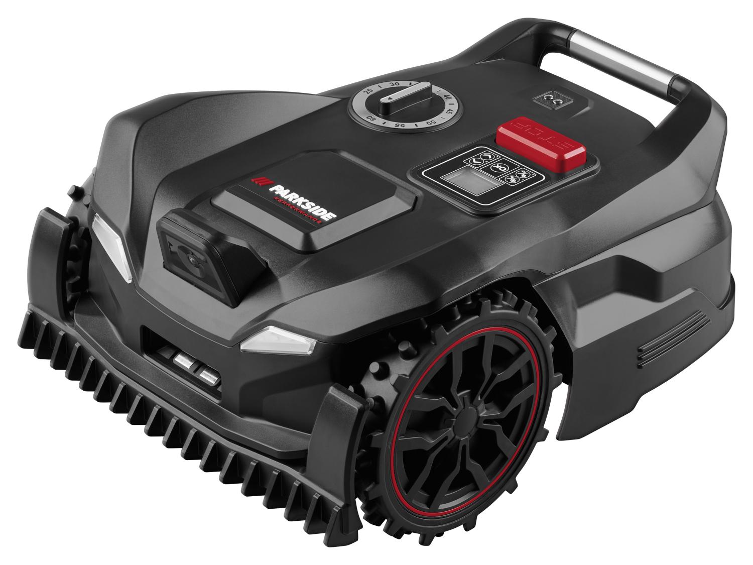 Parkside Performance PPAMR 1250 A1 Smart & Free Robotfűnyíró  Kamerás, határolókábel nélküli robotfűnyíró max. 1250 m²-es kertekhez. 22 c